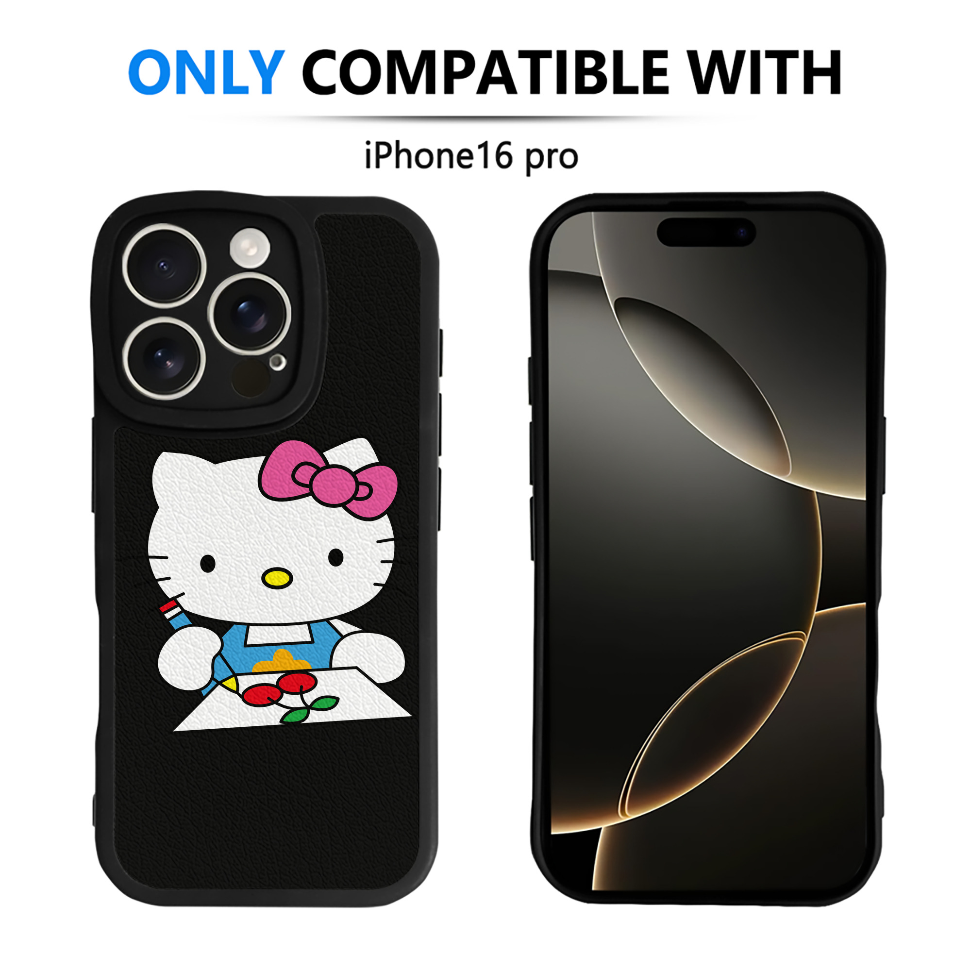 （画像用） Hello Kitty ハローキティ 【iPhone 16シリーズ対応】シリコンスマホケース（レザー調） 材質：シリコン